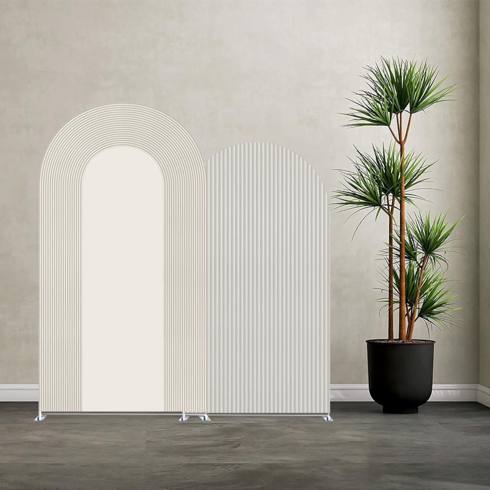 White Ripples Arch Backdrop Cover